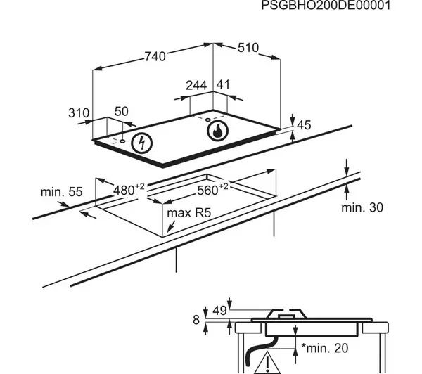 zanussi zggn755k