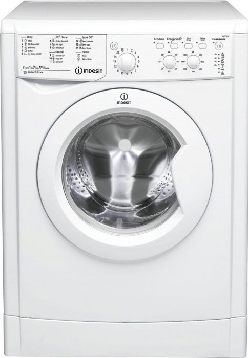 indesit ecotime iwc71252eco 7kg load 1200 spin washing machine white