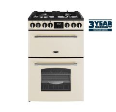 Belling Farmhouse 60DF 60cm Dual Fuel Mini Range Cooker - Cream