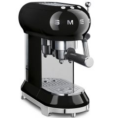 Smeg ECF01BLUK Retro Style Espresso Coffee Machine In Black