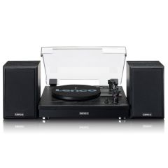 Lenco LS-101 Turntable & Speakers In Black